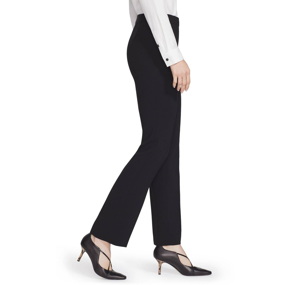 Lafayette 148 New York Barrow Black Virgin Wool Pants 4 Mid Rise